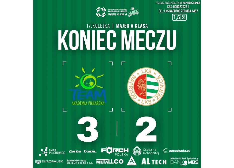 A klasa: Team Gliwice 3:2 Naprzód (wynik)