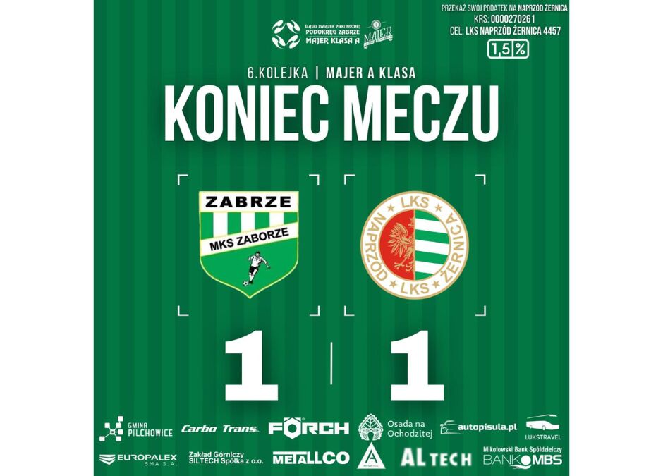 A klasa: MKS Zaborze 1:1 Naprzód