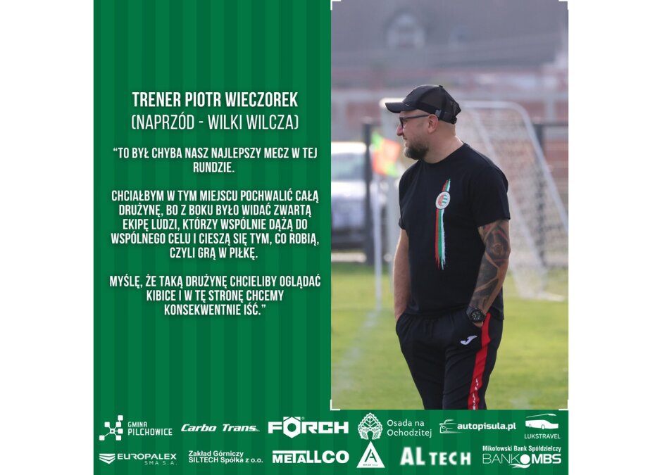 Wypowiedź trenera Wieczorka po derbach z Wilkami