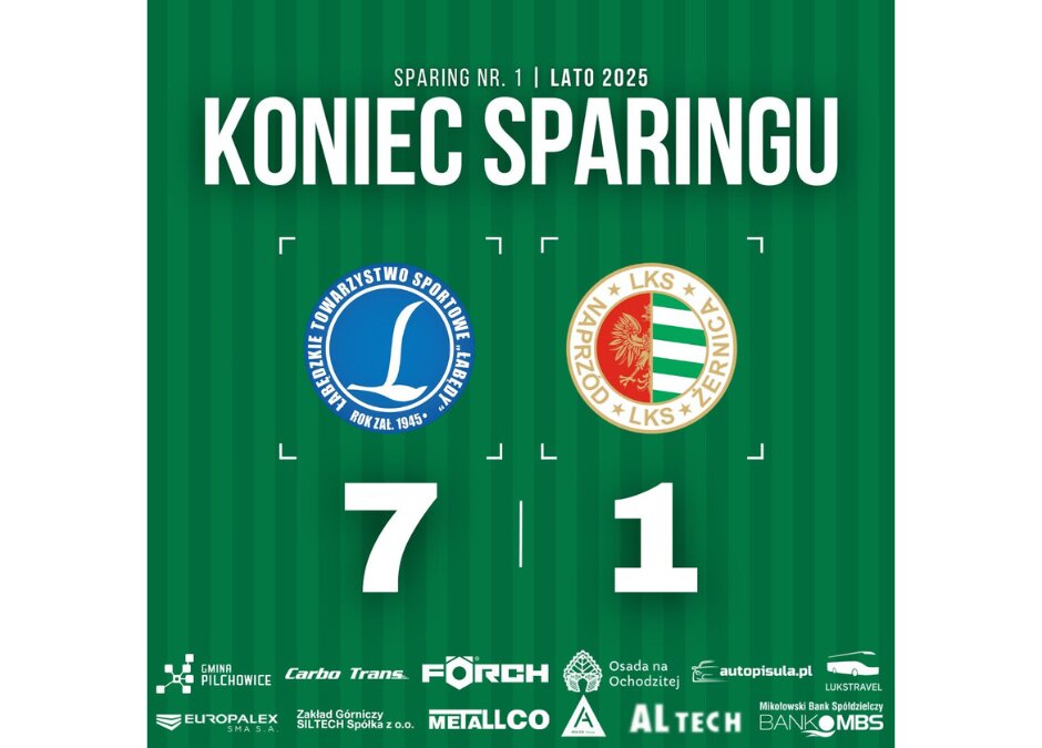 Sparing: ŁTS Łabędy 7:1 Naprzód