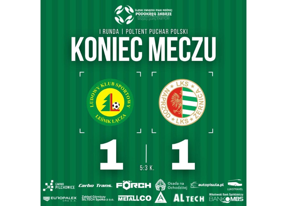 PP: Leśnik 1:1 (5:3k) Naprzód