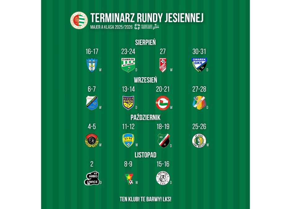 16 drużyn w Majer A klasie
