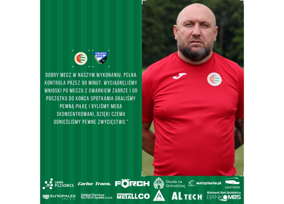 Komentarz trenera Wieczorka po meczu z Gwarkiem II Ornontowice