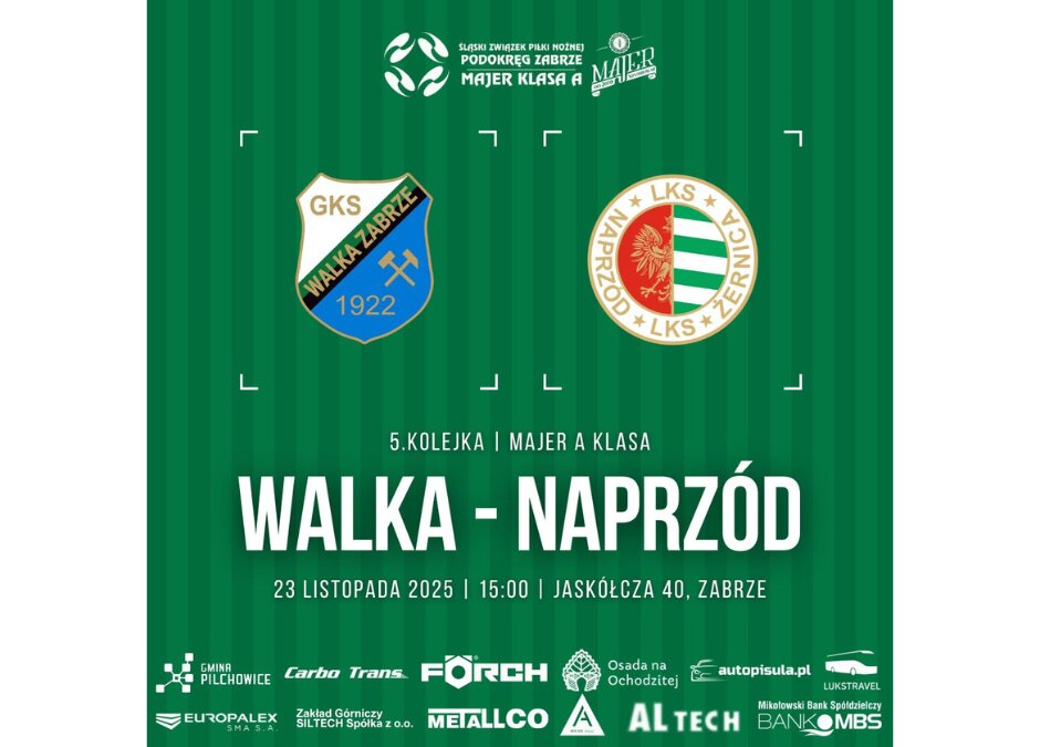 Przerwa reprezentacyjna. Mecz z Walką w listopadzie