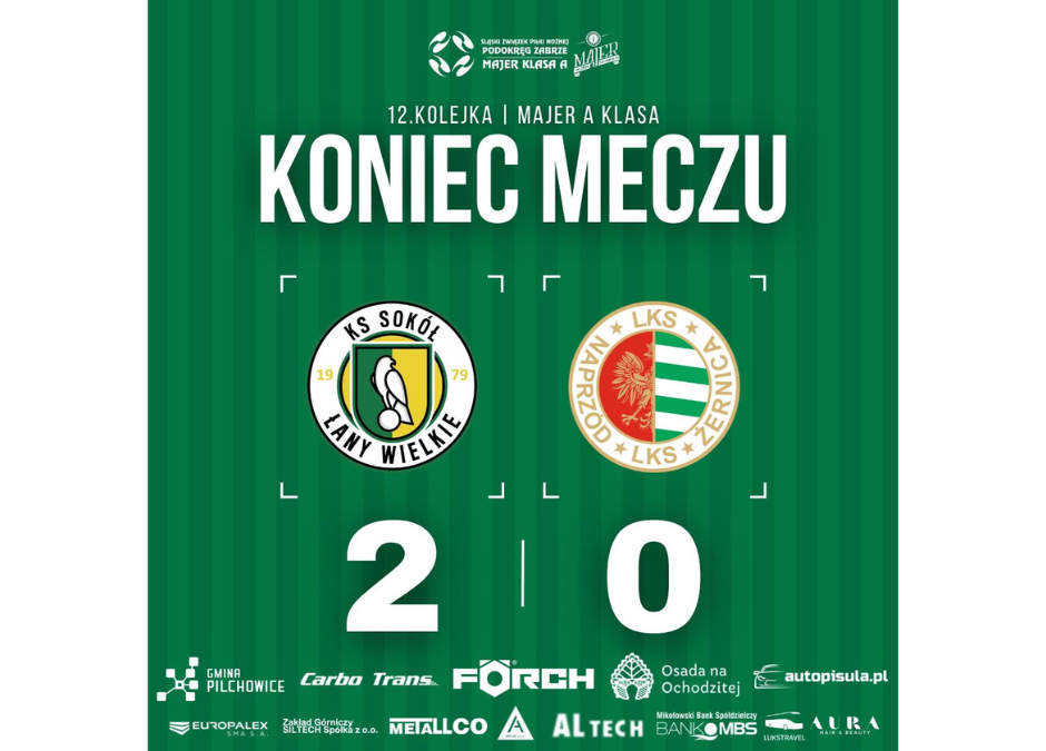 Majer A klasa: Sokół Łany Wielkie 2:0 Naprzód